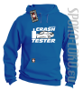 Crash Tester - bluza z kapturem męska - niebieski