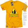 Uwaga ksiądz -  koszulka męska - żółty
