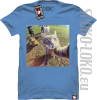 Kot Selfie Foto - koszulka męska - Błękitny