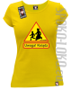 Uwaga ksiądz -  koszulka damska - żółty