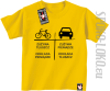 Auto-Rower Zużywa tłuszcz odkłada pieniądze - Koszulka dziecięca żółty