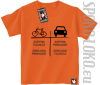 Auto-Rower Zużywa tłuszcz odkłada pieniądze - Koszulka dziecięca pomarańcz