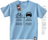 Auto-Rower Zużywa tłuszcz odkłada pieniądze - Koszulka dziecięca błękit