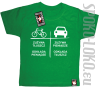 Auto-Rower Zużywa tłuszcz odkłada pieniądze - Koszulka dziecięca zieleń