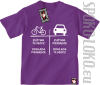 Auto-Rower Zużywa tłuszcz odkłada pieniądze - Koszulka dziecięca fiolet