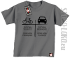 Auto-Rower Zużywa tłuszcz odkłada pieniądze - Koszulka dziecięca szara