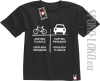 Auto-Rower Zużywa tłuszcz odkłada pieniądze - Koszulka dziecięca czarny