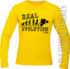 REAL EVOLUTION MOTORCYCLES - Longsleeve męski - żółty