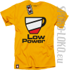 LOW POWER - Koszulka męska żółty