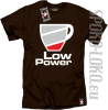 LOW POWER - Koszulka męska brąz
