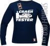 Crash Tester - longsleeve męski - granatowy