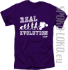 REAL EVOLUTION MOTORCYCLES - męska koszulka - fiolet