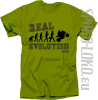 REAL EVOLUTION MOTORCYCLES - koszulka męska - kiwi