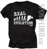 REAL EVOLUTION MOTORCYCLES - koszulka męska - czarny