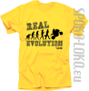 REAL EVOLUTION MOTORCYCLES - koszulka męska - żółty