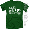 REAL EVOLUTION MOTORCYCLES - koszulka męska - zielony