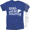 REAL EVOLUTION MOTORCYCLES - koszulka męska - niebieski