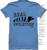REAL EVOLUTION MOTORCYCLES - koszulka męska - błękitny