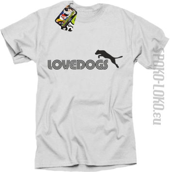 LoveDogs - Koszulka męska biała