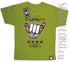 BOMB STICKERS ROCK & ROLL SYMBOLIC- koszulka dziecięca kiwi