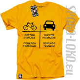 Auto-Rower Zużywa tłuszcz odkłada pieniądze - Koszulka męska