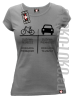  Auto-Rower Zużywa tłuszcz odkłada pieniądze - Koszulka damska szara