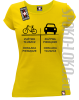 Auto-Rower Zużywa tłuszcz odkłada pieniądze - Koszulka damska żółta