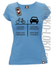 Auto-Rower Zużywa tłuszcz odkłada pieniądze - Koszulka damska błękit