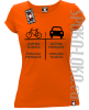Auto-Rower Zużywa tłuszcz odkłada pieniądze - Koszulka damska pomarańcz