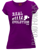 REAL EVOLUTION MOTORCYCLES - koszulka damska - fiolet